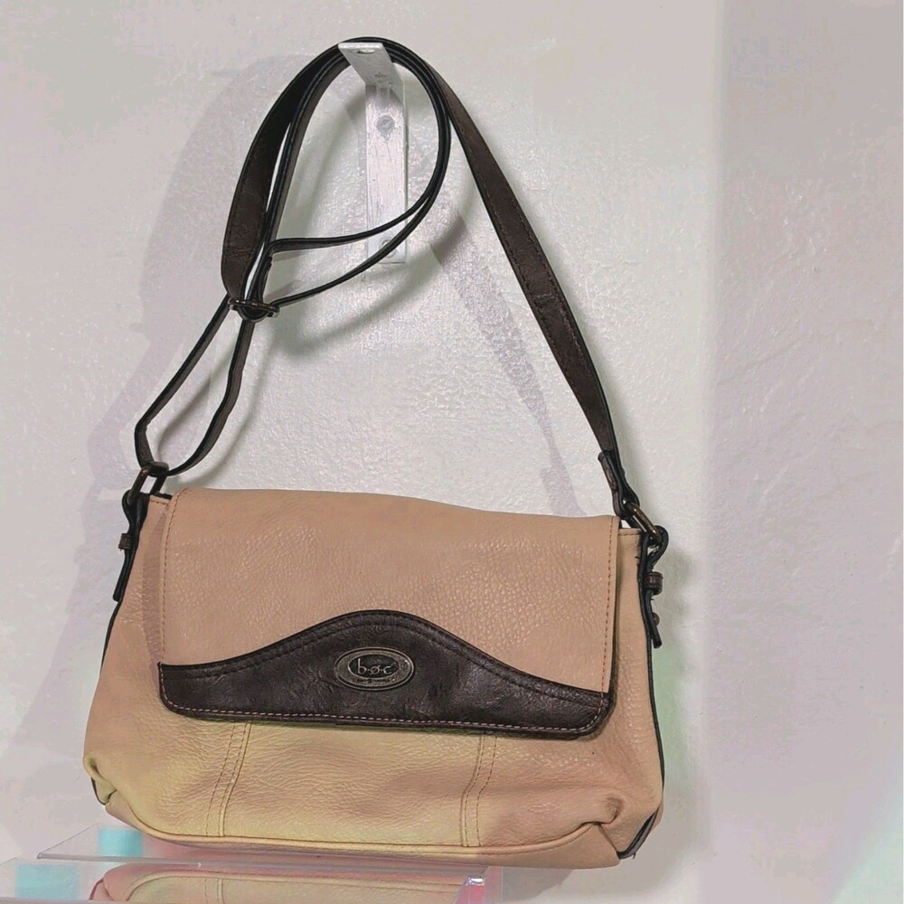 BOC Born Concept Crossbody Bag Tan Brown Flap Purse Y2K Boho Western